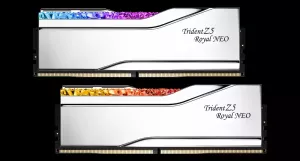 GSKILL 32GB (2X 16GB) DDR5 6000MHZ CL26 DUAL KIT PC RAM TRIDENT Z5 ROYAL NEO SILVER F5-6000J2636H16GX2-TR5NS