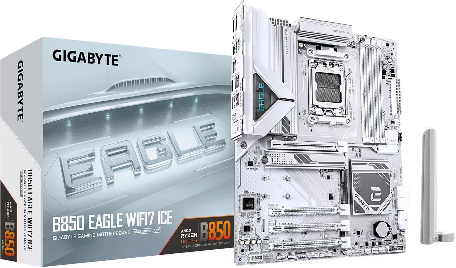 GIGABYTE B850 EAGLE WIFI7 ICE DDR5 HDMI-DP TYPEC PCIE 5.0 AM5 ATX BEYAZ