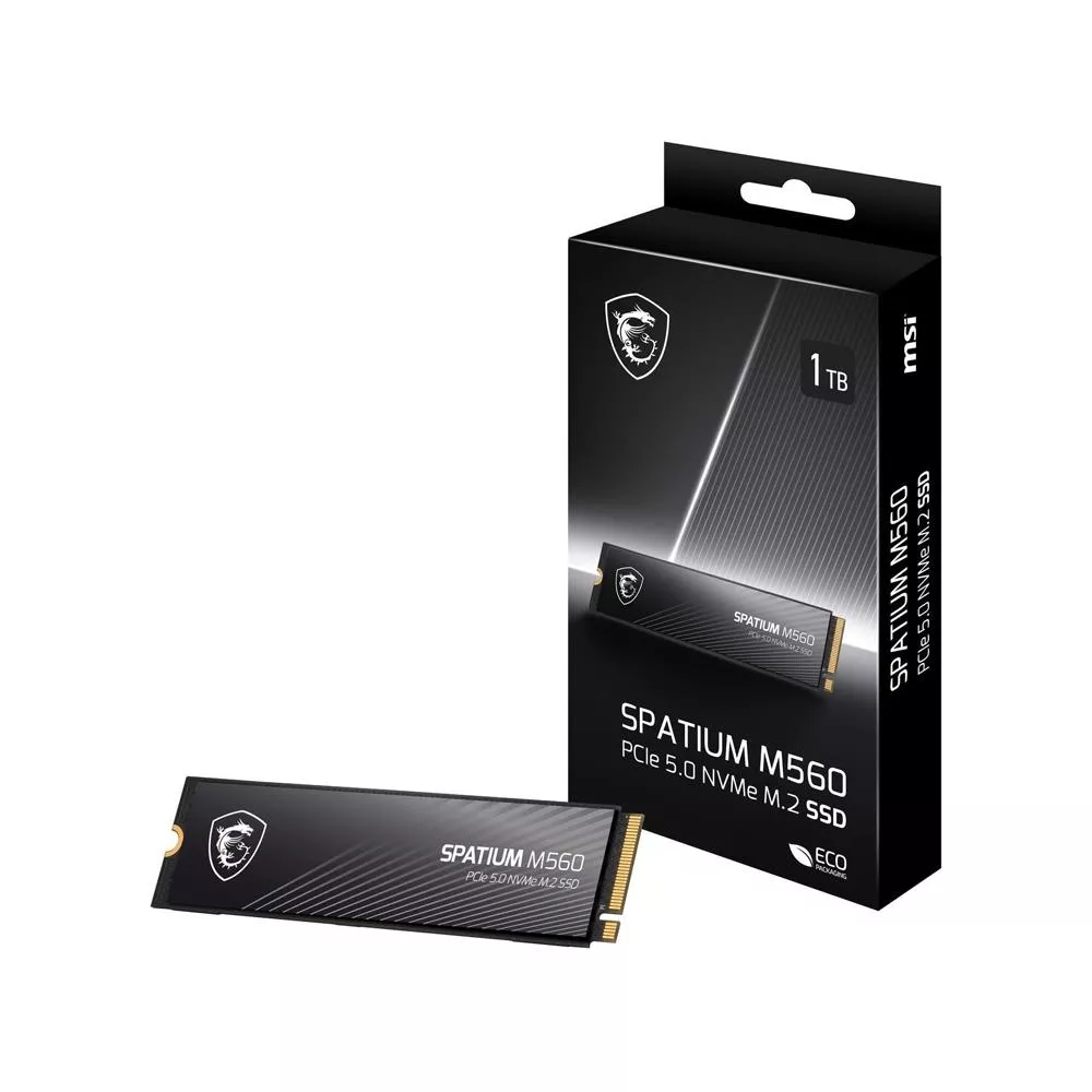MSI 1TB SPATIUM M560 10200- 8400MB/s M2 NVME GEN5 Disk