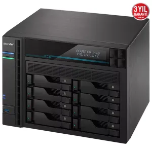 ASUSTOR 8diskli Atom QC-40GB RAM-2-10Gbe Nas Server AS6508T (44385)