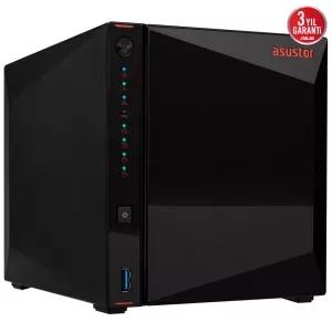 ASUSTOR 4diskli Celeron N5105 QC-8GB RAM-2-2.5GbE Nas Server AS5404T (47911)