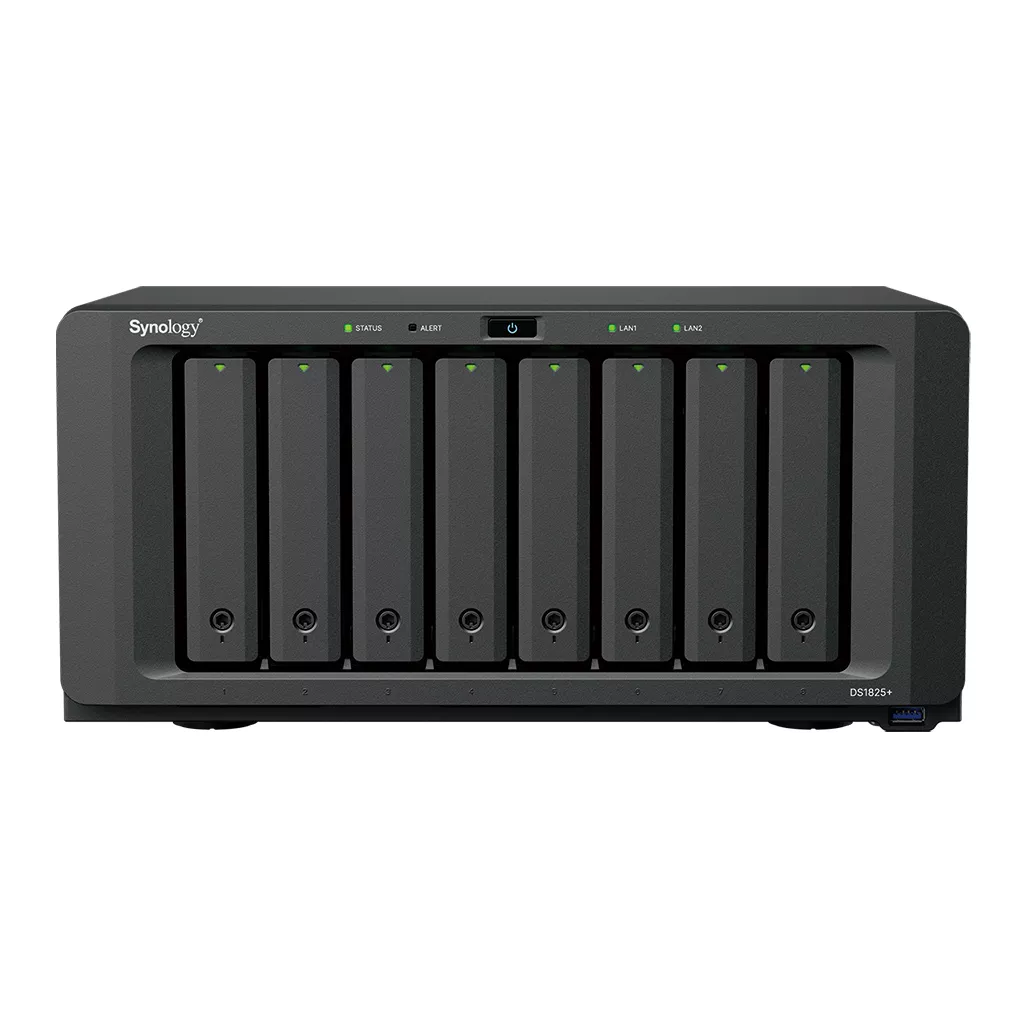 SYNOLOGY 8diskli Ryzen V1500B 16GB RAM-2-GbE Nas Server DS1825 PLUS (52732)