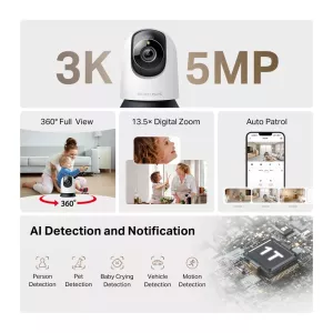 MERCUSYS 5mp 4mm Kablosuz Wıfı Pan-Tilt IP Kamera MC230