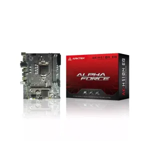 ARKTEK ALPHA FORCE, AK-H510M EG VS, 2xDDR4, M.2, 2x HDMI, DP, 10-11.Nesil, LGA1200 Soket, Anakart