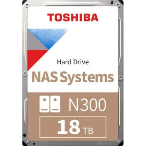 TOSHIBA N300, HDWG51JUZSVA, 3.5", 18TB, 512Mb 7200 Rpm, SATA3, 7/24 NAS, SERVER, HDD (Türkiye Distribütörü Garantili)