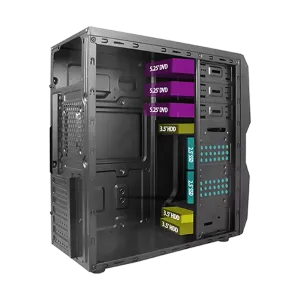 VENTO TA-K61 Mid Tower, 550W 80+ Siyah, ATX Kurumsal KASA