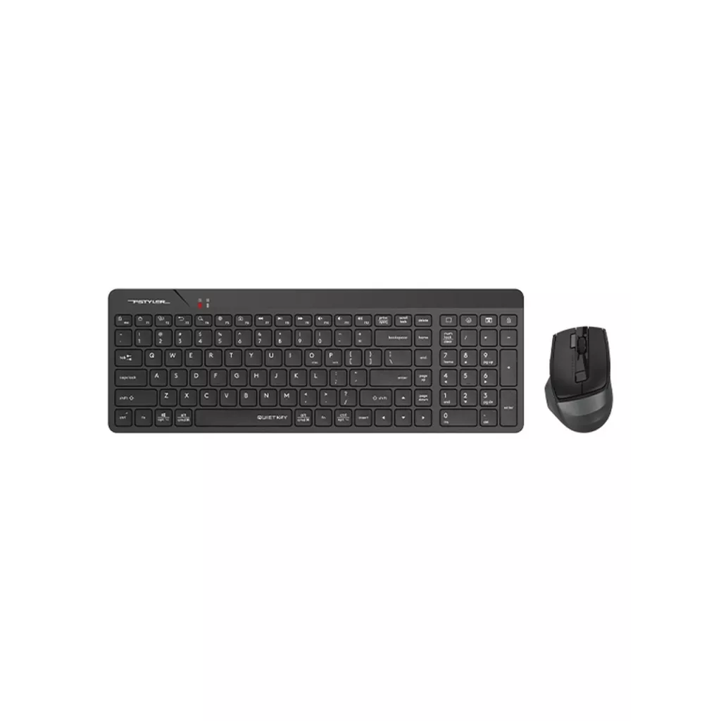 A4 TECH FG2400 AIR2 Siyah, FSTYLER, 2.4Ghz Mini Kablosuz, Türkçe Q, SESSİZ Klavye Mouse Set