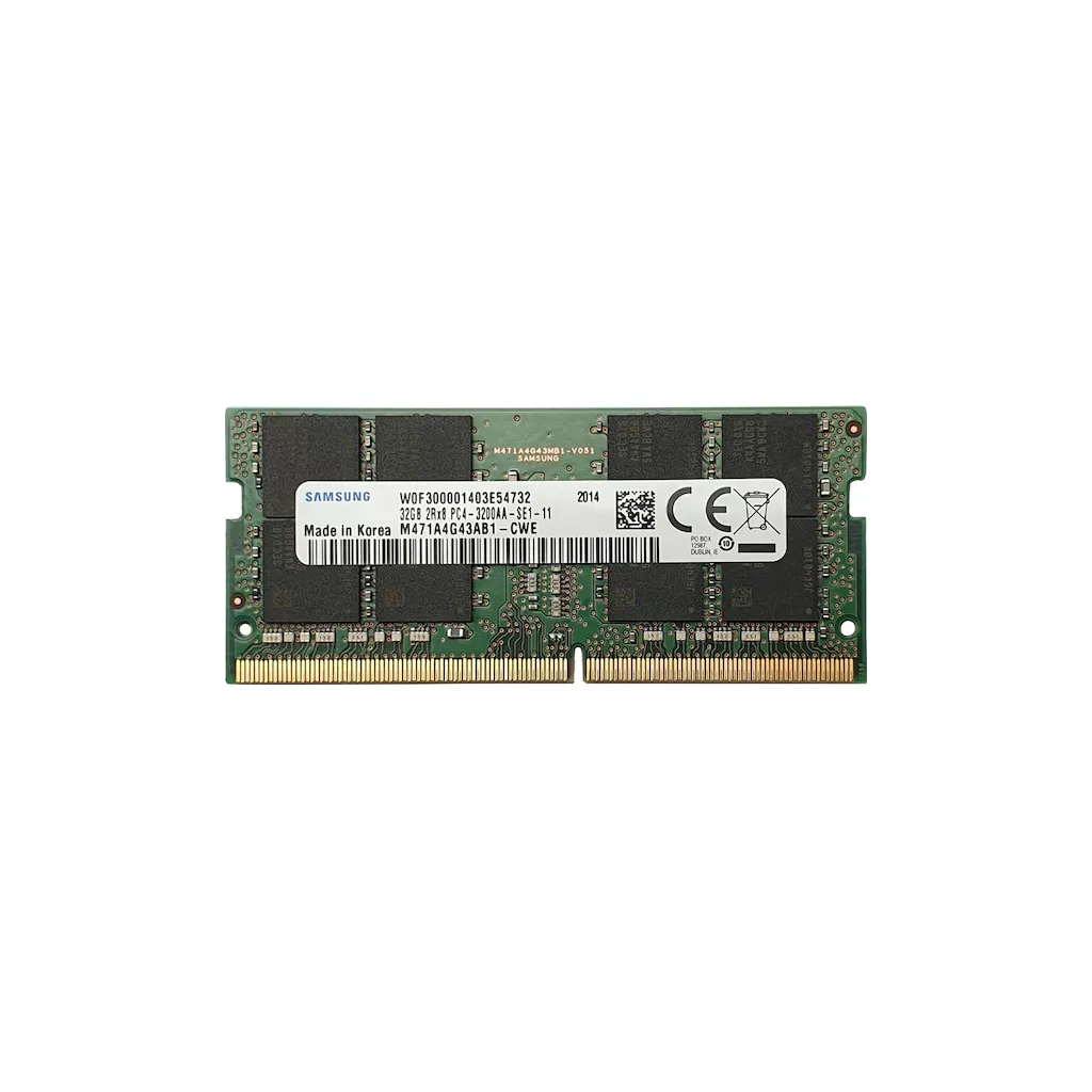 Samsung SAMSO3200/32, 32GB, DDR4, 3200MHz,  1.2V Notebook Ram (M471A4G43AB1-CWE)