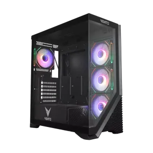 VENTO VG4202FLA ATX Tower, 750W 80+ Siyah,  Temperli Cam, RGB, Mesh, ATX GAMING KASA