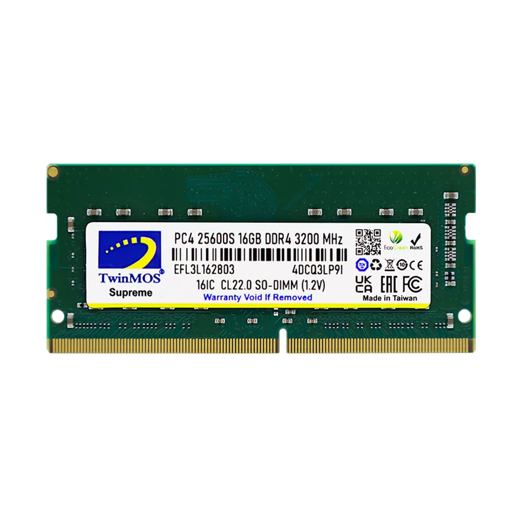 TWINMOS 16GB DDR4 3200MHZ NOTEBOOK RAM VALUE MDD416GB3200N