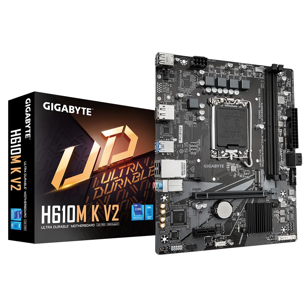 GIGABYTE H610M-K v2 DDR5 HDMI PCIe 16X v4.0 1700p mATX