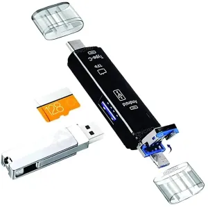 Alfais 5068 Otg 3in1 Type-c Ve Micro Usb Tf Çevirici Dönüştürücü Kart Okuyucu