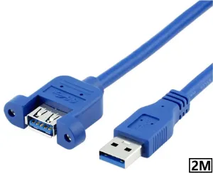 Alfais 4799 Usb 3.0 Panel Tipi Vida Girişli Dişi Erkek Uzatma Kablosu 2 Metre