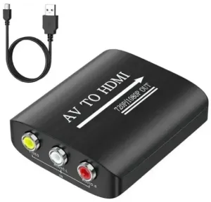 Alfais 4379 Rca Av To Hdmi Çevirici 3RcA Dönüştürücü Adaptör 1080p