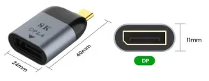 Alfais 4894 Type C To Displayport Kablo Ucu Dp Mini Çevirici Dönüştürücü Adaptör