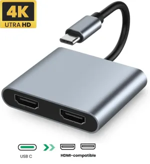 Alfais 5257 Type C Hdmi 4K 60Hz Splitter Switch Ekran Monitör Çoğaltıcı Çoklayıcı