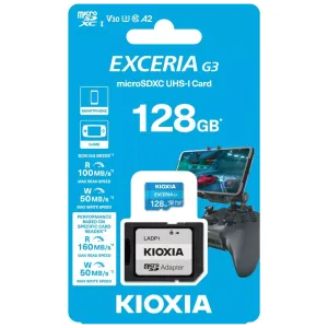 KIOXIA EXCERIA 128GB MICRO SDXC CLASS10 160/50MB/s HAFIZA KARTI LMEX3L128GG2