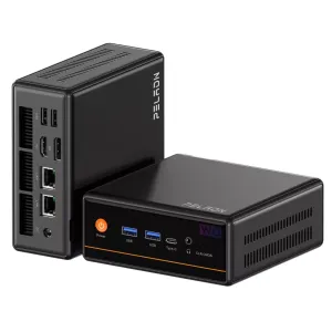 PELADN WO4 Serisi, AMD Ryzen 5 5600H, 16Gb Ram, 512Gb SSD, 1xHDMI, 1xDP,  4xUSB, 1xType-C, 2xLAN, Paylaşımlı Ekran Kartı, Wi-Fi6, Bluetooth 5.2, Windows 11 Pro, MFF MiniPC