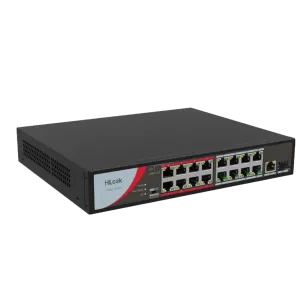 HILOOK 16port PoE 130w 1-SFP 10/100 Yönetilemez Switch / NS-0318P-130(B)