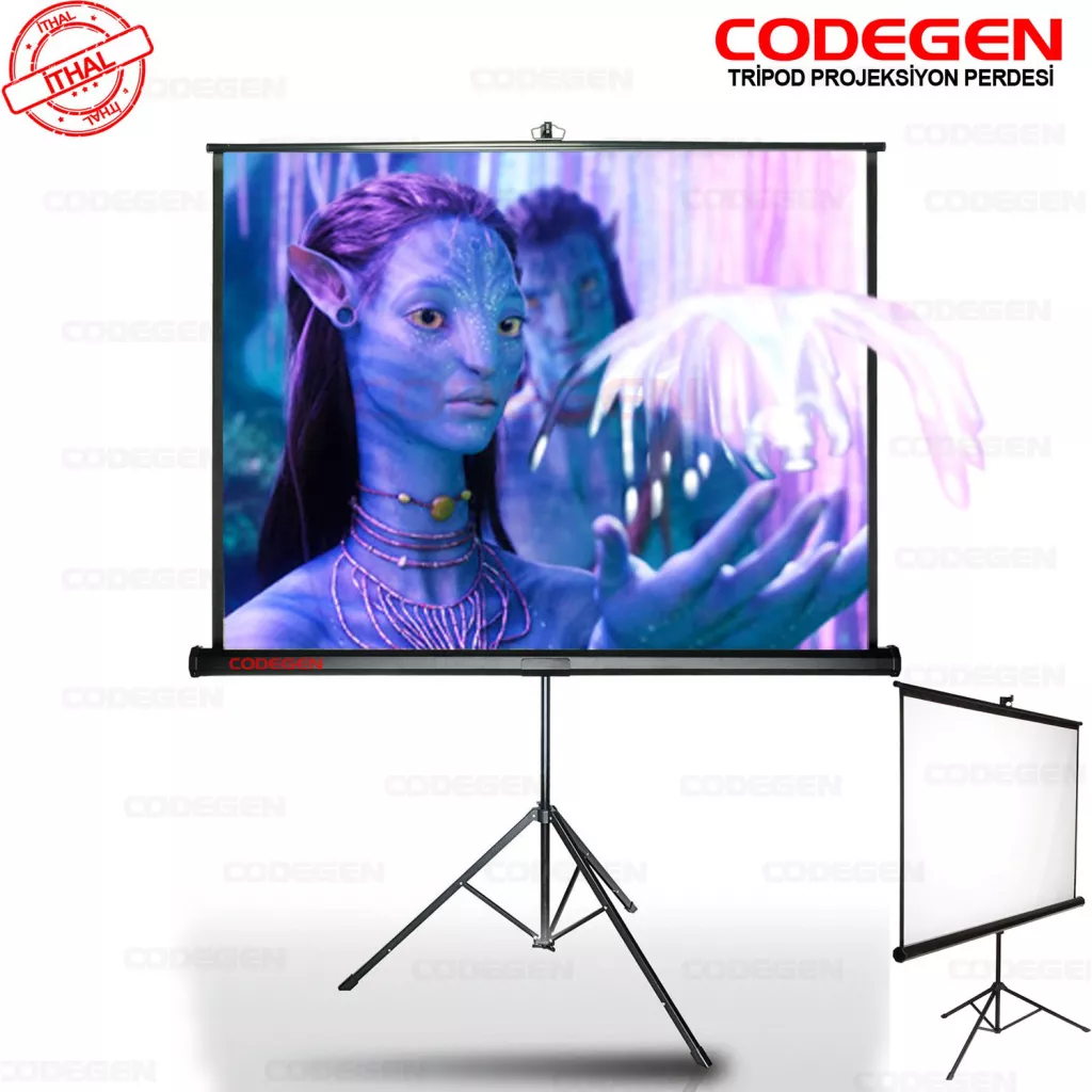 CODEGEN TX18 180x180 Ayaklı Projeksiyon Perdesi