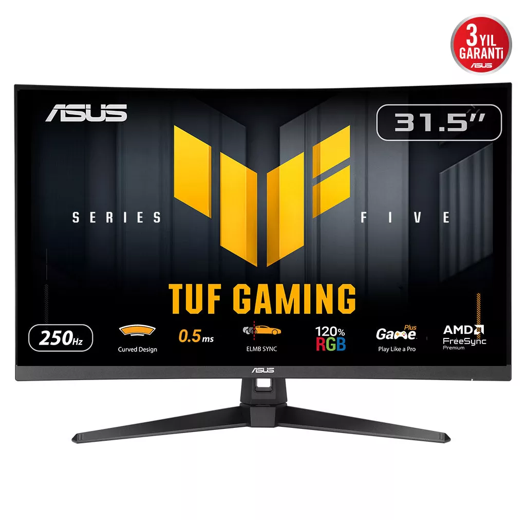 ASUS 31.5" FAST VA TUF GAMING VG32VQM5B 0.5MS 250HZ HDMI-DP Kavisli Gaming Monitör (1920 X 1080)