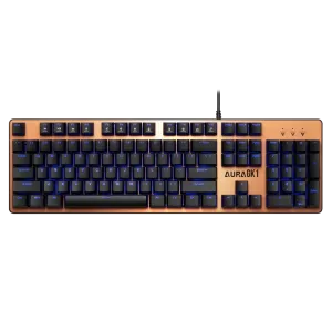 GAMDIAS AURA GK1, USB Kablolu, İngilizce,  Rainbow Backlight, Red Mekanik Switch, Bronz Edition, Gaming Klavye