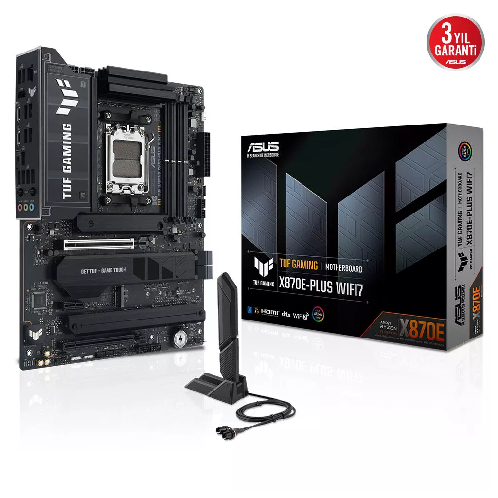 ASUS TUF GAMING X870E PLUS WIFI7 DDR5 HDMI DP PCIE 5.0 AM5 ATX