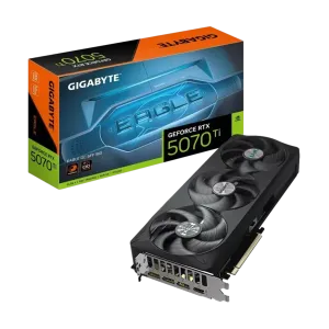 GIGABYTE GV-N507TEAGLE OC-16GD, RTX5070TI, EAGLE OC, 16Gb, GDDR7, 256BIT, 3 Fanlı, 1xHDMI, 3xDP, GAMING Ekran KARTI