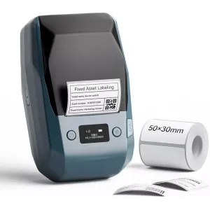 NIIMBOT M2, Taşınabilir, Akıllı Renk Baskısı, Termal Etiket Yazıcı (Bluetooth) Göl Mavisi