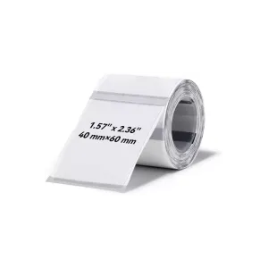 NIIMBOT T40 Etiket 40mm x 60mm 125 adet Şeffaf  (B1,B21S,B3S)
