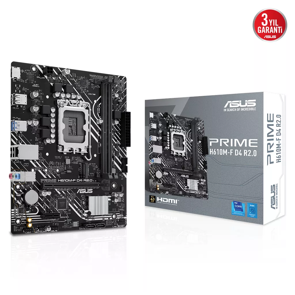 ASUS PRIME H610M-F R2.0 DDR4 HDMI PCIe 16X v4.0 1700p mATX