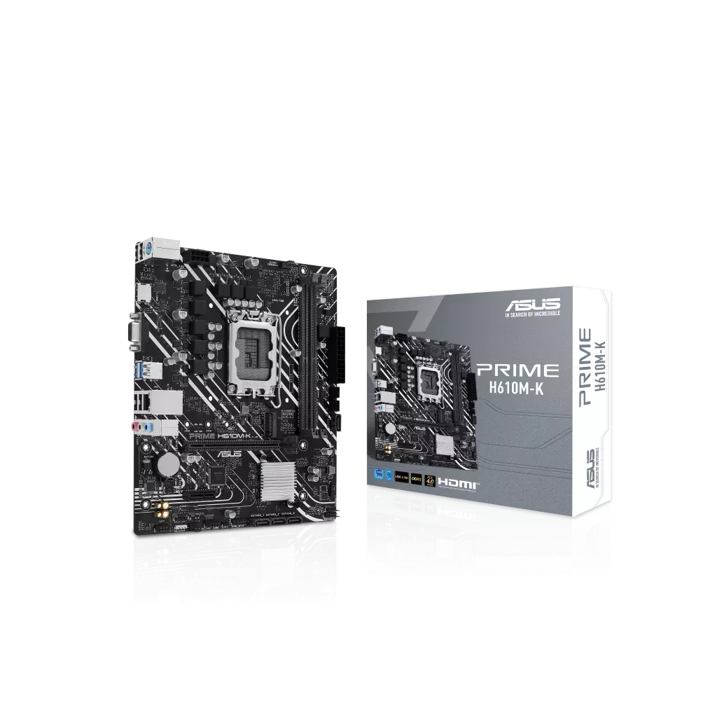 ASUS PRIME H610M-K DDR5 M2 PCIe NVME HDMI PCIe 16X v4.0 1700p mATX