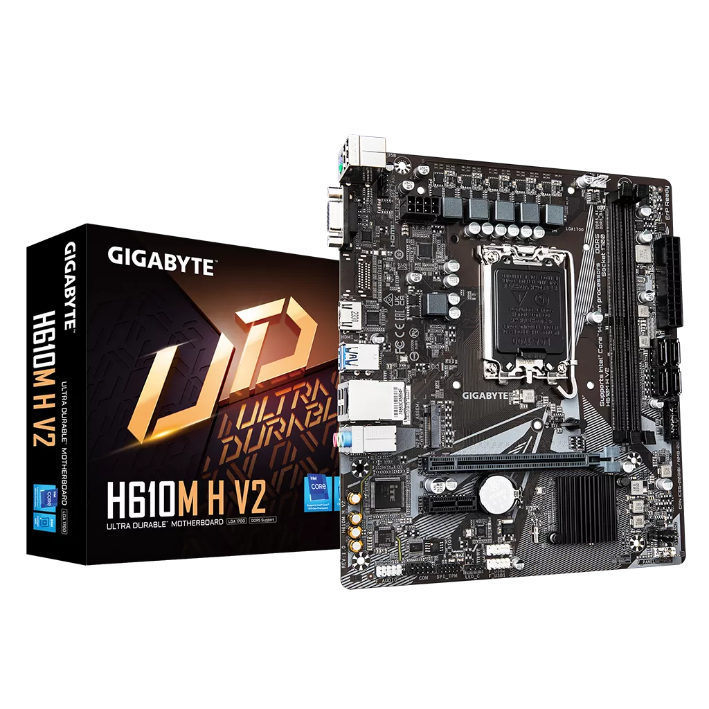 GIGABYTE H610M H v2 DDR5 HDMI PCIE 4.0 1700p mATX