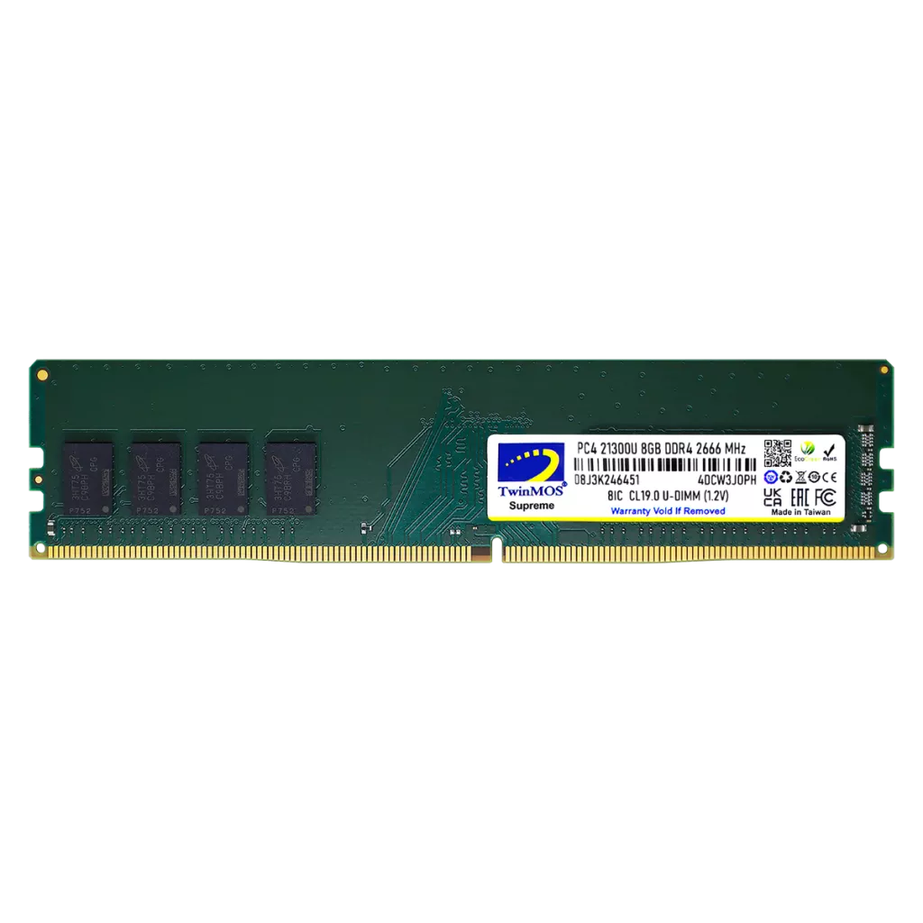 TWINMOS 8GB DDR4 2666MHZ PC RAM VALUE MDD48GB2666D