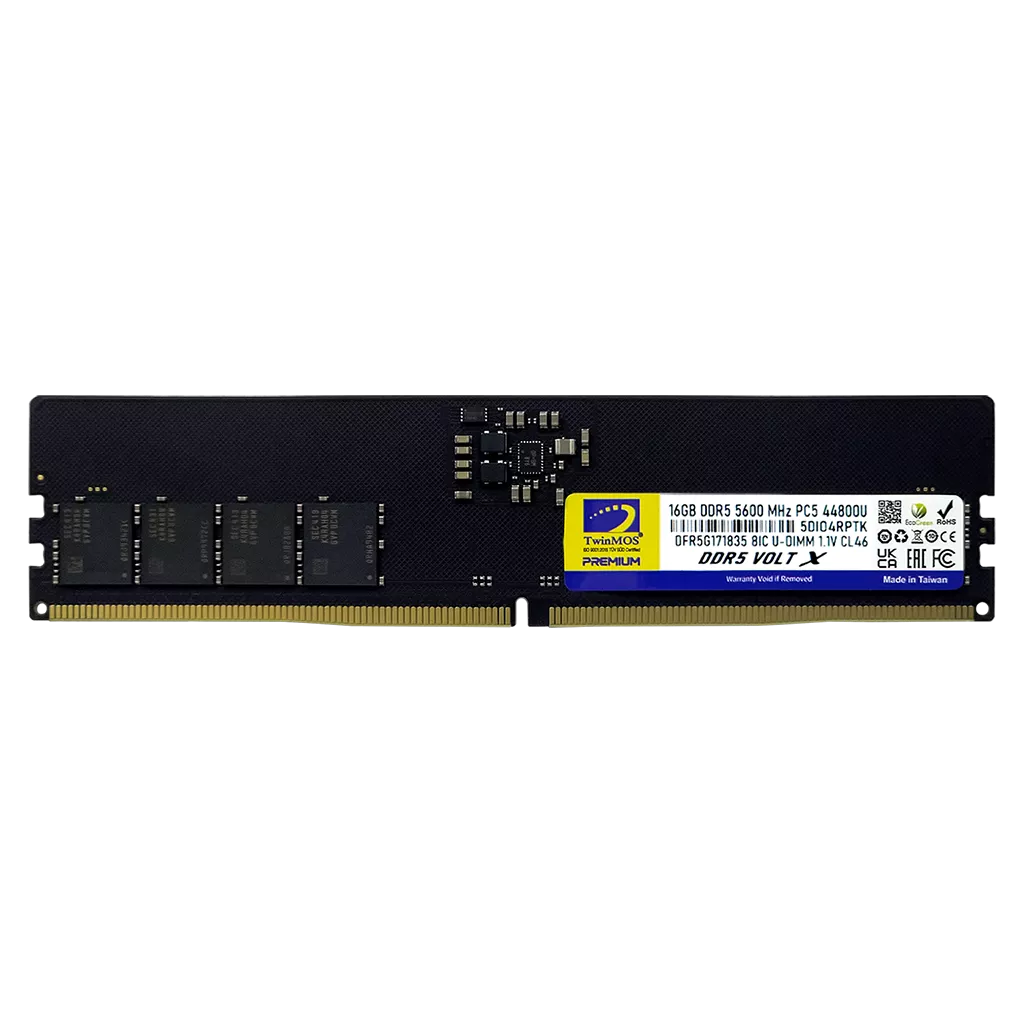 TWINMOS 16GB 5600MHz DDR5 PC RAM TMD516GB5600U46WO