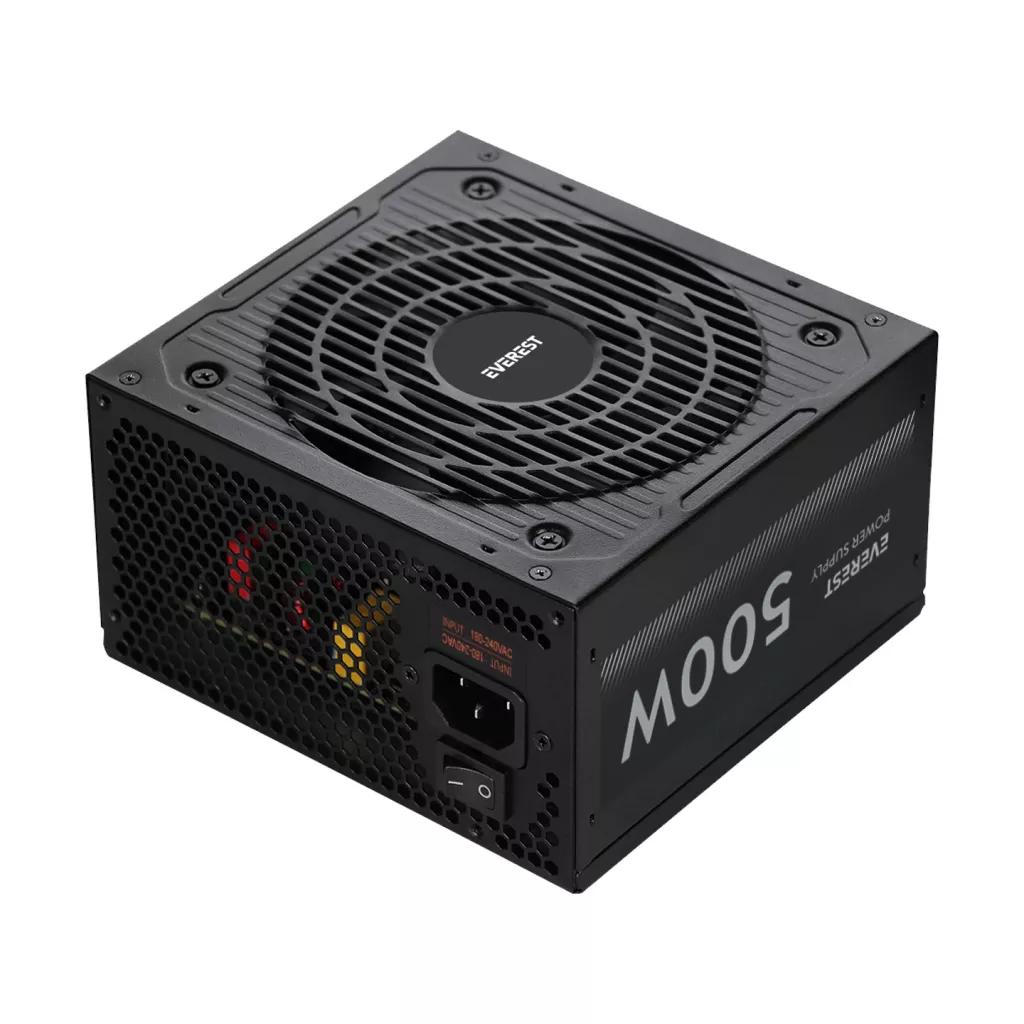 EVEREST EPS-500A, 500W, 12cm Fan, ATX, GAMING Power Supply (PSU) Bulk