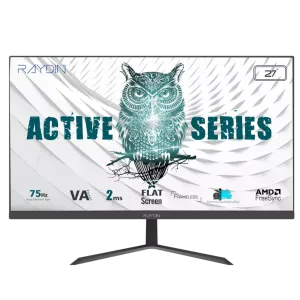 RAYDIN BREEZE, 27", 2ms, 75Hz, Full HD, D-Sub, HDMI, Frameless, VA LED Monitör (Siyah)
