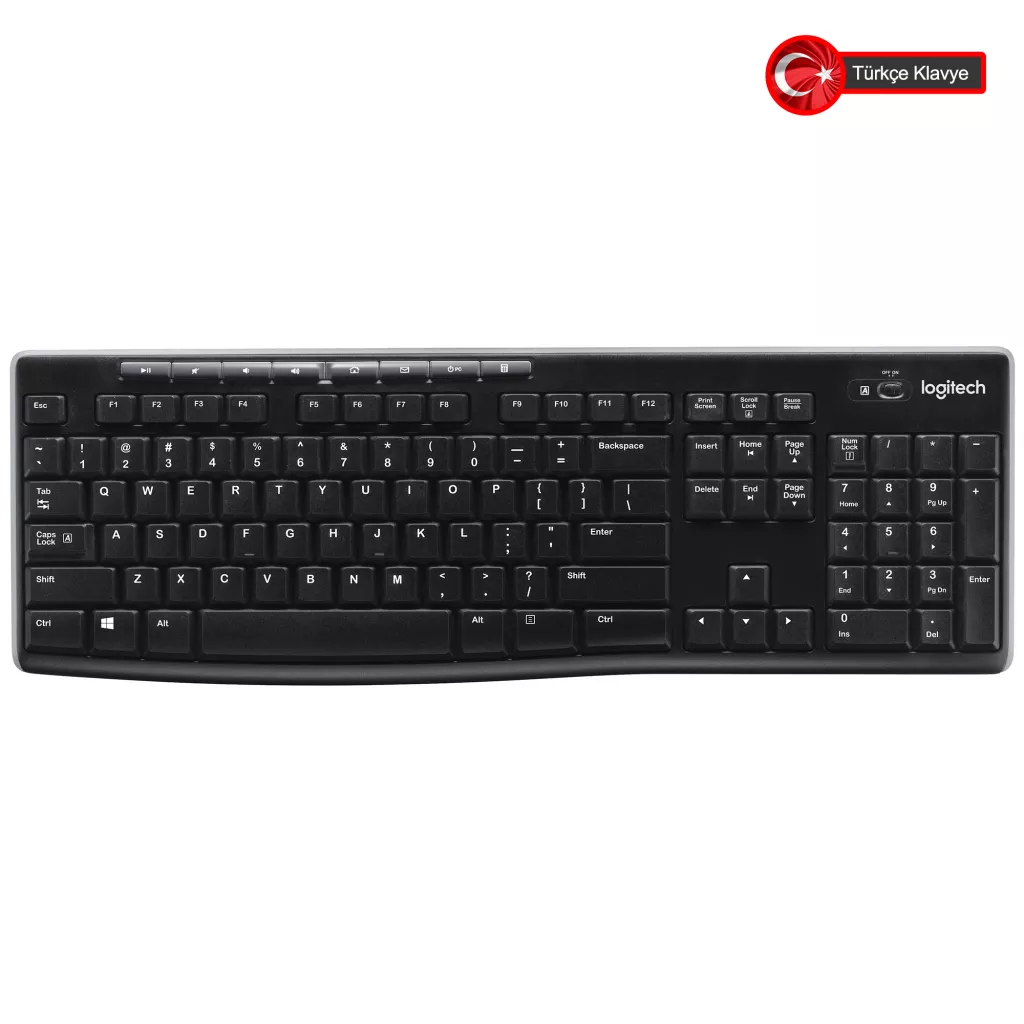 LOGITECH K270 Kablosuz Q Trk Siyah Klavye (920-003761)