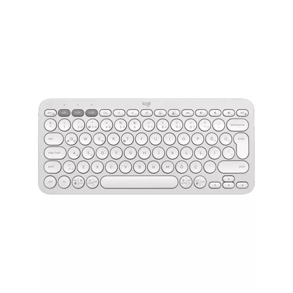 LOGITECH Pebble Keys 2 K380s Bluetooth Q Trk Beyaz Klavye (920-011859)
