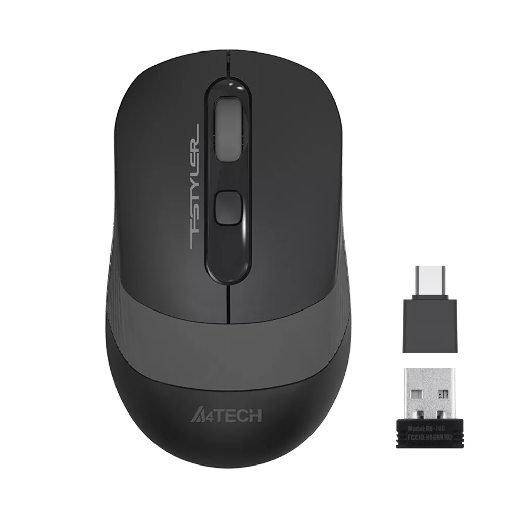 A4 TECH FG10CS Fstyyler Sessiz Şarj Edilebilir 2000 DPI Optik Kablosuz Mouse Gri