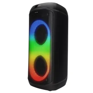 MICROLAB M61, 80W, Taşınabilir, BT/USB/AUX/TF/TWS, RGB Işıklı, 2400mAh Batarya, 2adet VHF Mikrofon, Karaoke/Parti, Bluetooth Speaker,