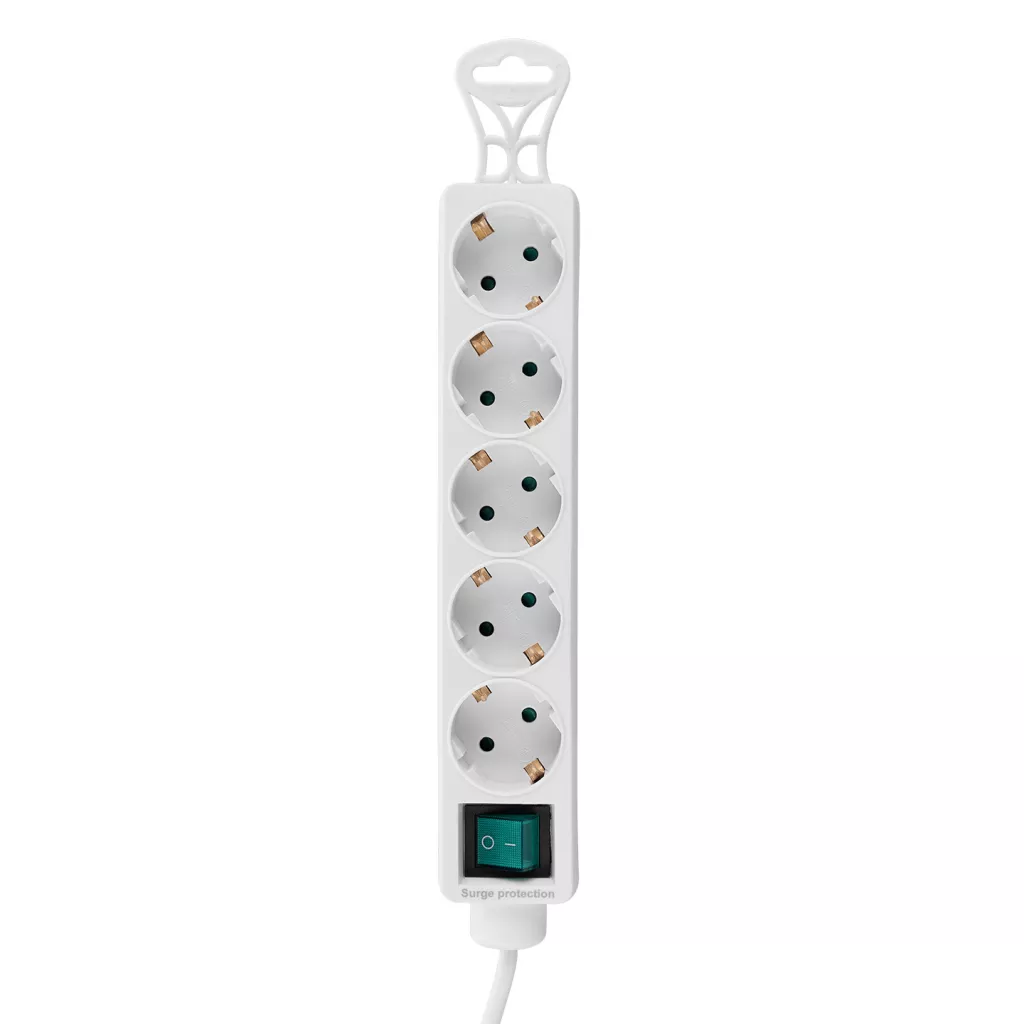S-LINK SPG-F05, 5 Soket, Akım Korumalı Priz, 1.5Mt Kablo, 306 Joule (Beyaz)