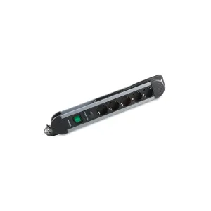 S-LINK Swapp SPGKS05, 5 Soket, Akım Korumalı Priz, 1.5Mt Kablo, 900 Joule (Gri) %100 Bakır