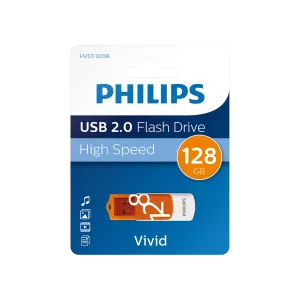 PHILIPS 128GB USB 2.0 Vivid FM12FD05B/00 Turuncu Taşınabilir Bellek