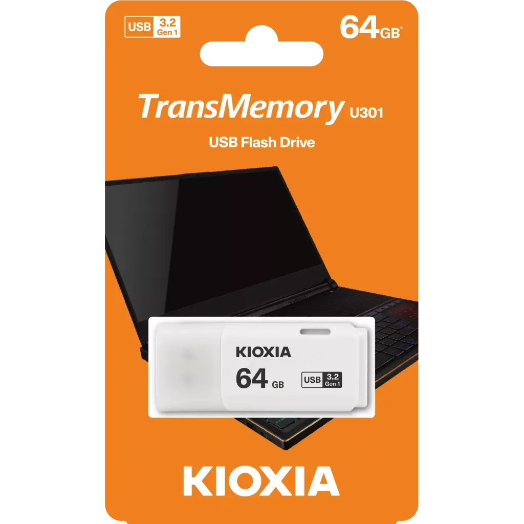 KIOXIA 64GB USB 3.2 Usb Bellek U301 LU301W064GG4 Beyaz