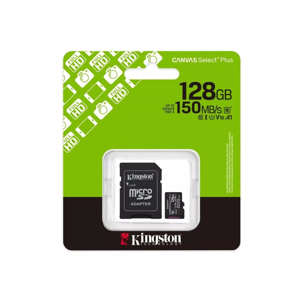 KINGSTON 128GB Micro SD Kart Canvas Select Plus SDCS3/128GB