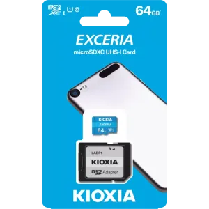 KIOXIA MicroSD 64GB EXCERIA LMEX1L064GG2 Class10 Hafıza Kartı