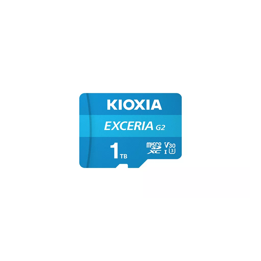 KIOXIA 1TB ExceriaG2, LMEX2L001TG2 U1 V30 4K,  CL10, 100Mb/s, MicroSD Kart Bellek (SD Adaptörlü)