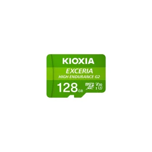 KIOXIA 128GB ExceriaG2, LMHE2G128GG2, A1 V30 4K, CL10, 100Mb/s, MicroSD Kart Bellek (SD Adaptörlü)