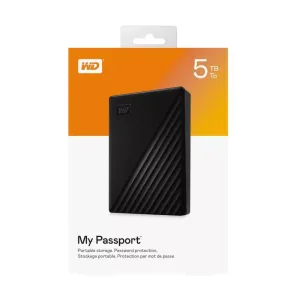 WD WDBPKJ0050BBK-WESN MyPassport 5TB, 2,5"   USB3.2, Taşınabilir, Harici HDD Siyah,  (Türkiye Distribütörü Garantili)